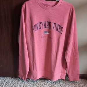 Vineyard Vines Coral Crew Neck Sweatshirt